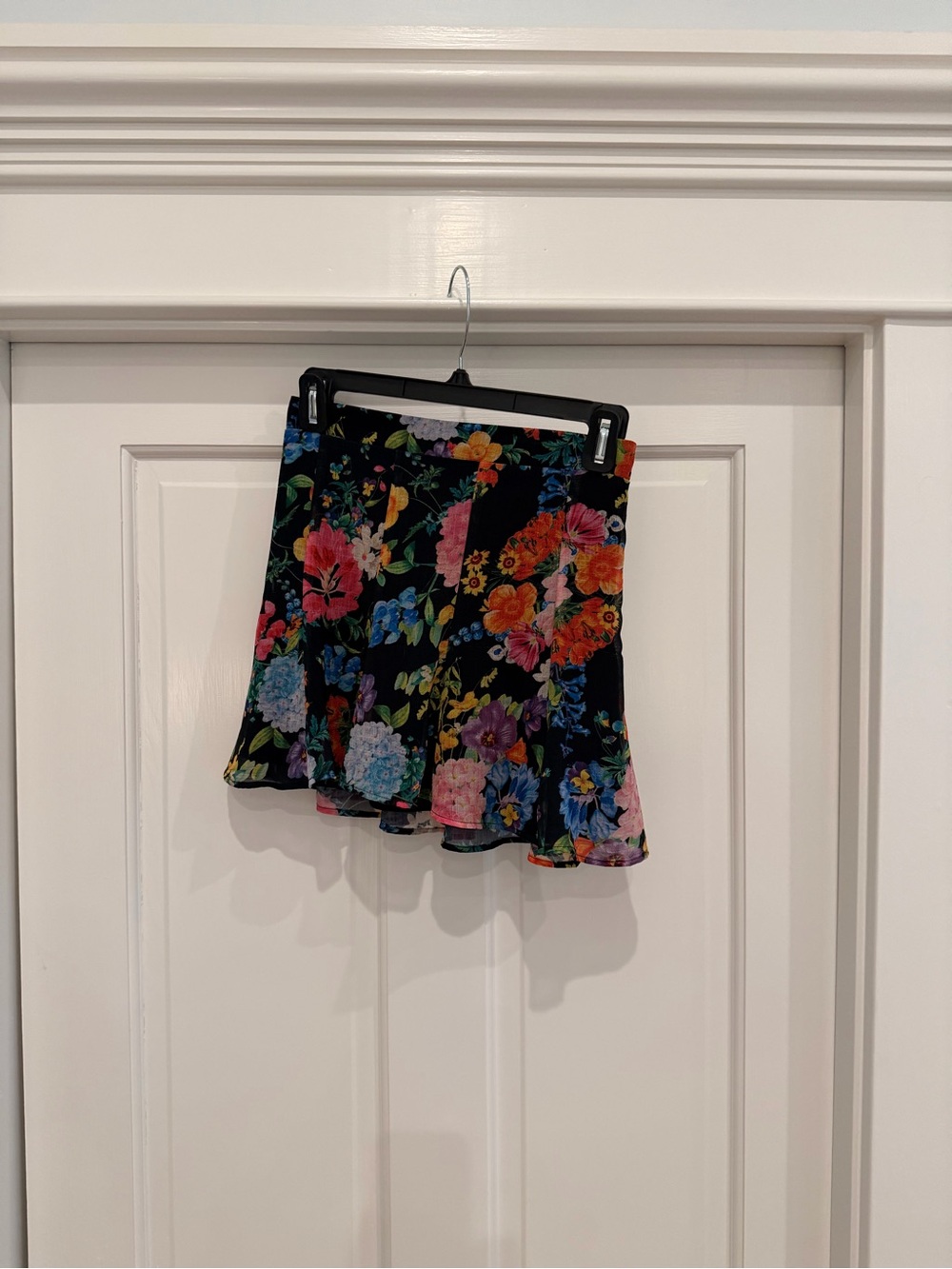 Show Me Your MuMu Black Floral Ruffle Mini Skirt